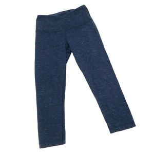 90 Degree Blue Cotton Blend Cropped Leggings